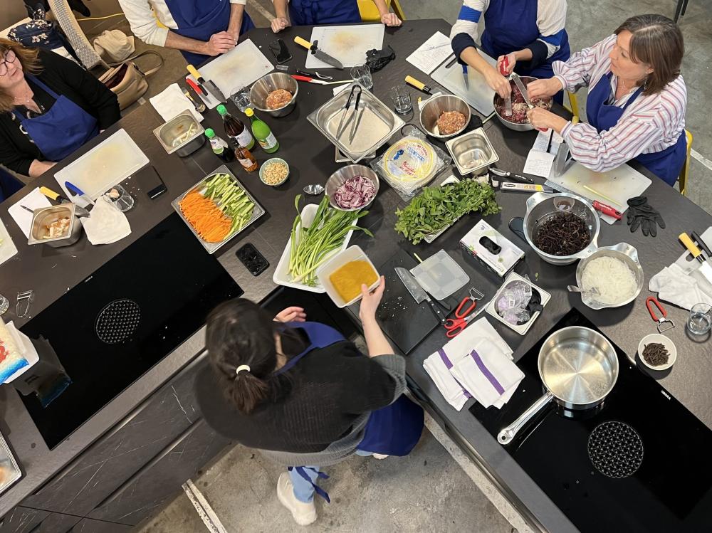 atelier de cuisine avec Cheffe Line