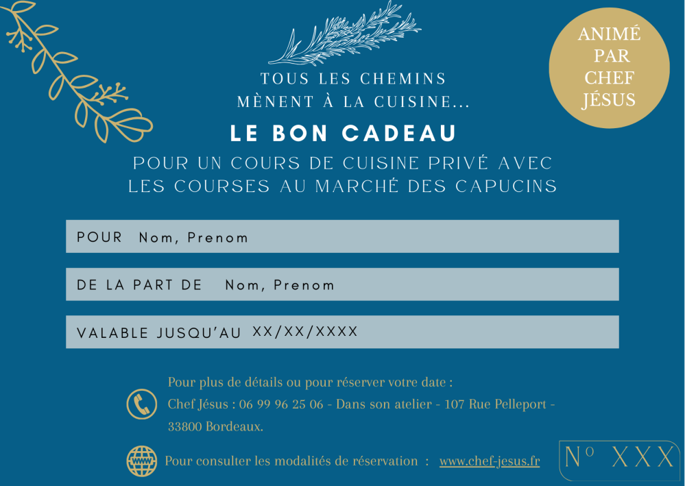 bon cadeau Chef Jésus