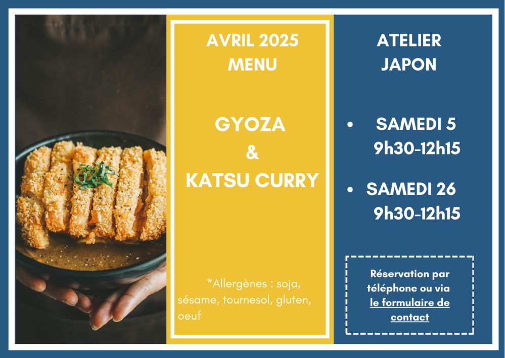 menu cours de cuisine avril